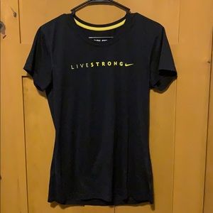 Black livestrong medium dry fit T